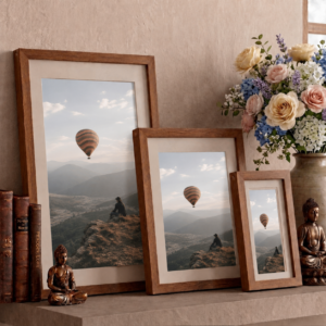 Peak of Serenity: Handcrafted Mountain Voyage Gallery in Sustainable Eco-Frames