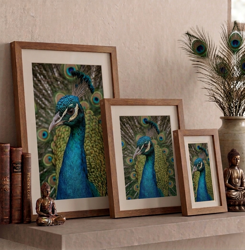 Royal Azure Splendor : Premium Peacock Art Gallery Handcrafted from Recycled Sustainable Waste