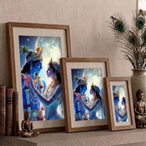 Celestial Love: Handcrafted Radha Krishna Gallery in Sustainable Eco-Frames