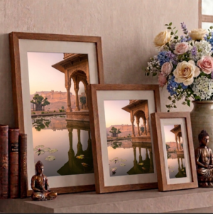 Golden Heritage: Majestic Indian Palace Gallery in Sustainable Eco-Frames