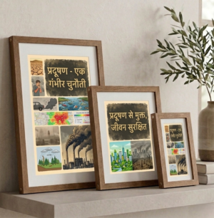 Guardians of Gaia: Eco-Awareness Art Series in Sustainable Waste-Recycled Frames